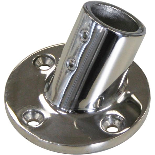 Relingfuß 60° Winkel Edelstahl V4A 1 Stück A4 AISI 316 Boot Reling AISI316 Bimini