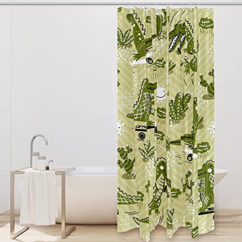Rideau de douche crocodile imperméable et lavable pour douche enfant - 3