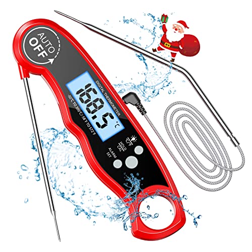 CIRYCASE Digital Grilltermometer med Lång Sond och Larminställning