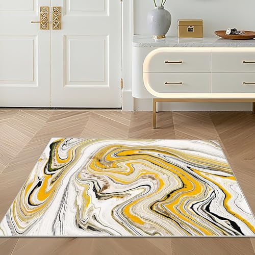 Tapis non slip doux à rayures abstraites avec envers antidérapant