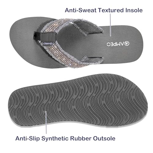Ampeo Women's Arch Support Flip Flops Comfortable Casual Summer Beach Thong Sandals