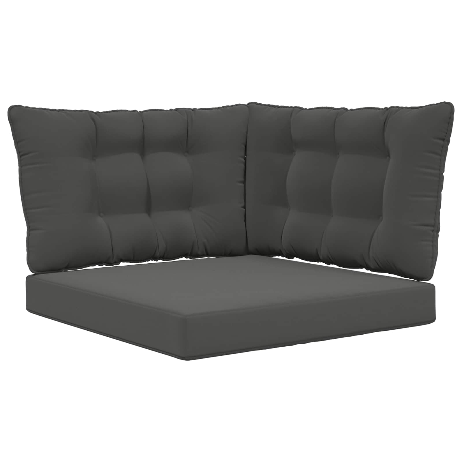 Coussins de canapé d'extérieur en polyester anthracite de haute密度 pour banc de jardin