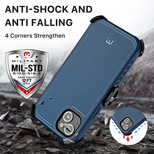 M Mybat Pro RIP14CS3NXS002 Shockproof Maverick Series Case For Iphone 14 Case With Belt Clip Holster And Tempered Glass thumb #6
