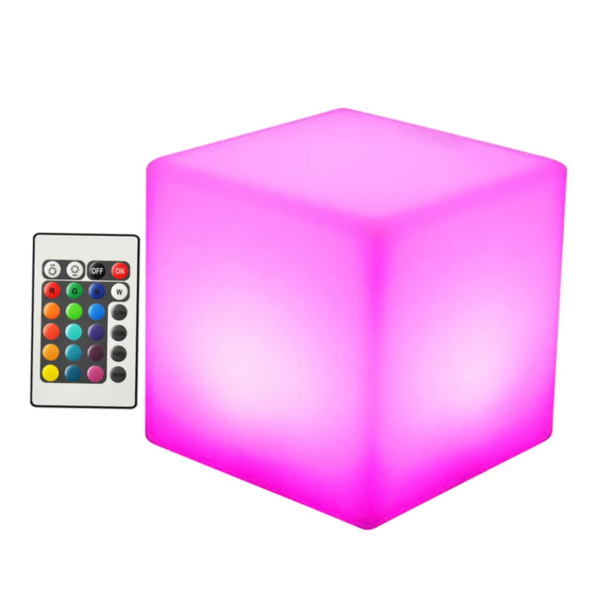 Mikikit Cube Lamp Led Outdoor Lighting Waterproof Dodecahedron Light Small Led Lamp 16 Colors Perfect for Chair Decor