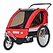 Remolque de bici para niños con kit de footing, color: rojo 502-01