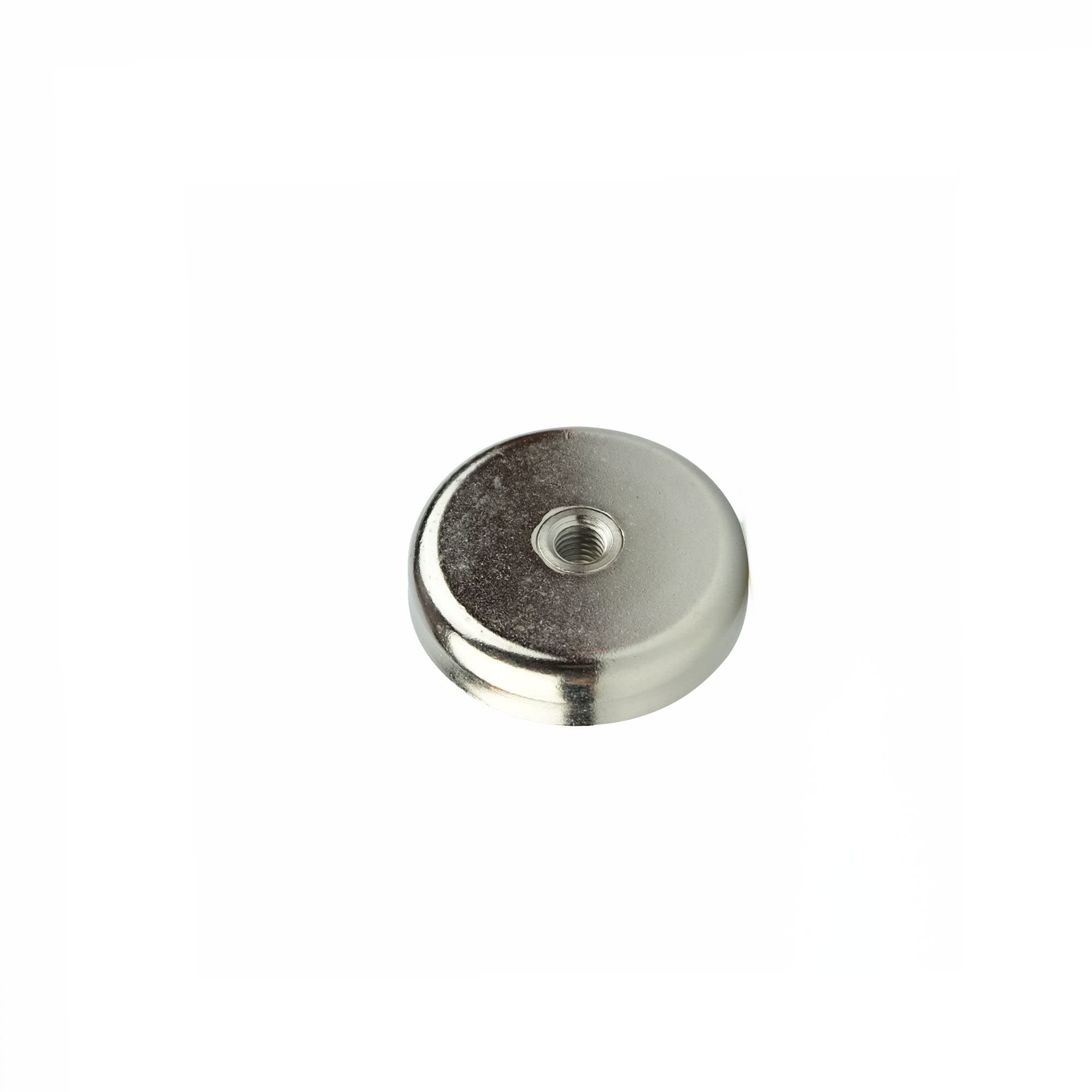 N42 Neodymium Pot Magnet with M8 Internal Thread for Holding, Hanging and Displaying Items - 48mm dia - 96kg Pull - Pack of 1