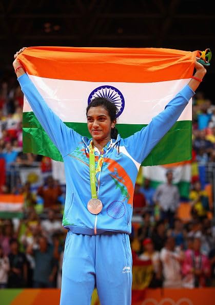 P V Sindhu Poster - 170 GSM 12x18 Unframed Multicolor Perfect for your Wall HOMEDECORE2153