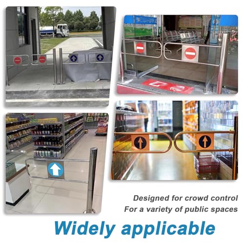 Portone unidirezionale a chiusura automatica, porta in acciaio inossidabile per supermercati, negozi al dettaglio e magazzini