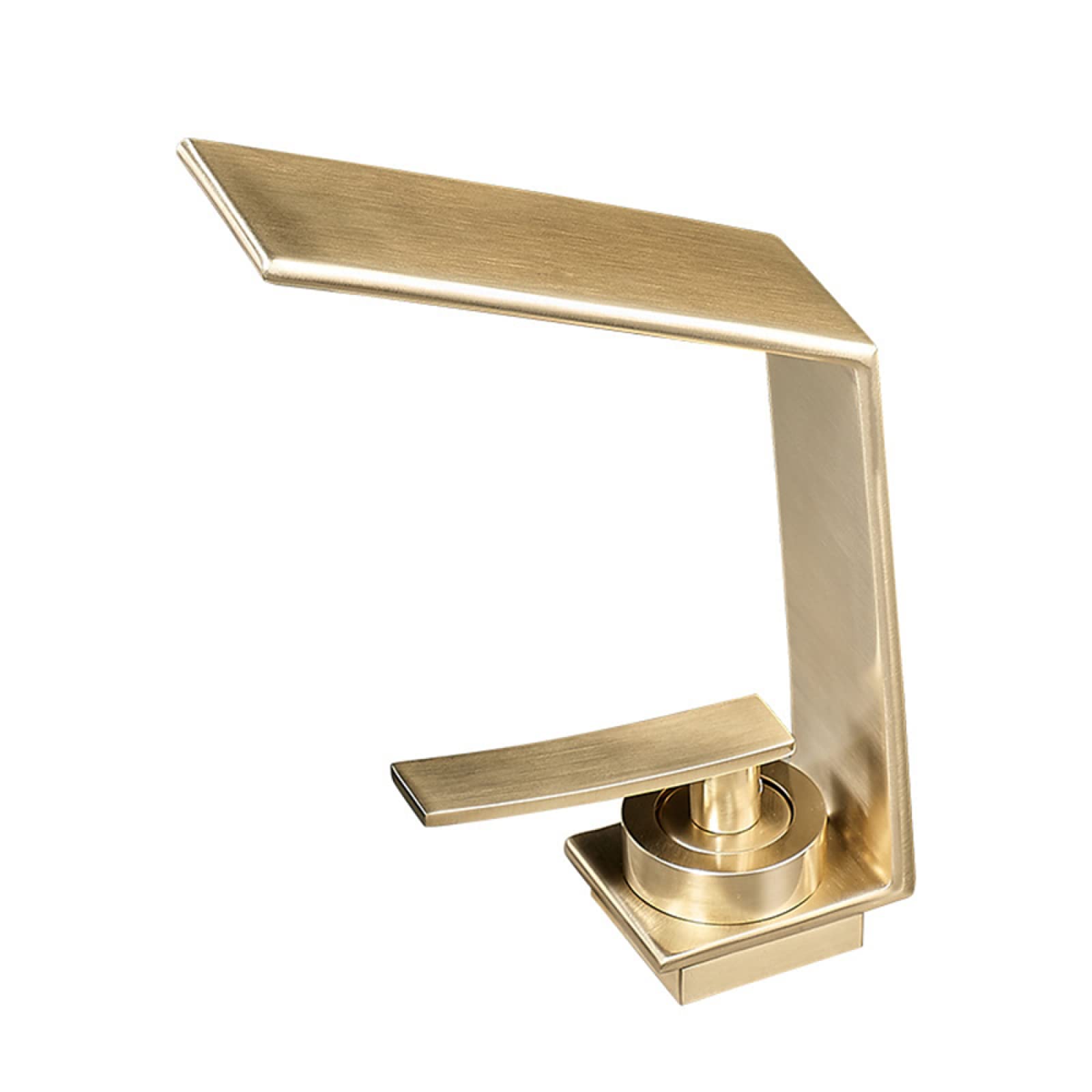 Robinet cascade de salle de bain en laiton doré brossé