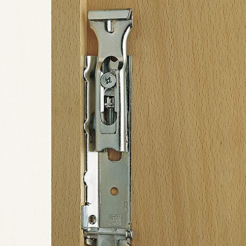 Emuca - Hidden Wardrobe Hangers, with Plate, 65 kg (143,3 lbs) Load, Steel, Zinc Plated, 5 un, Satin Nickel - Image 2