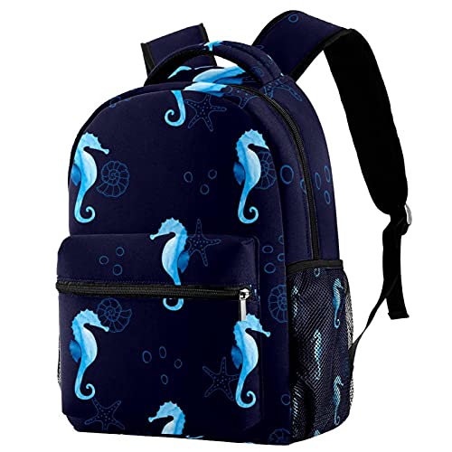 Sac à dos durable pour garçons motif carlin bleu marine et étoiles