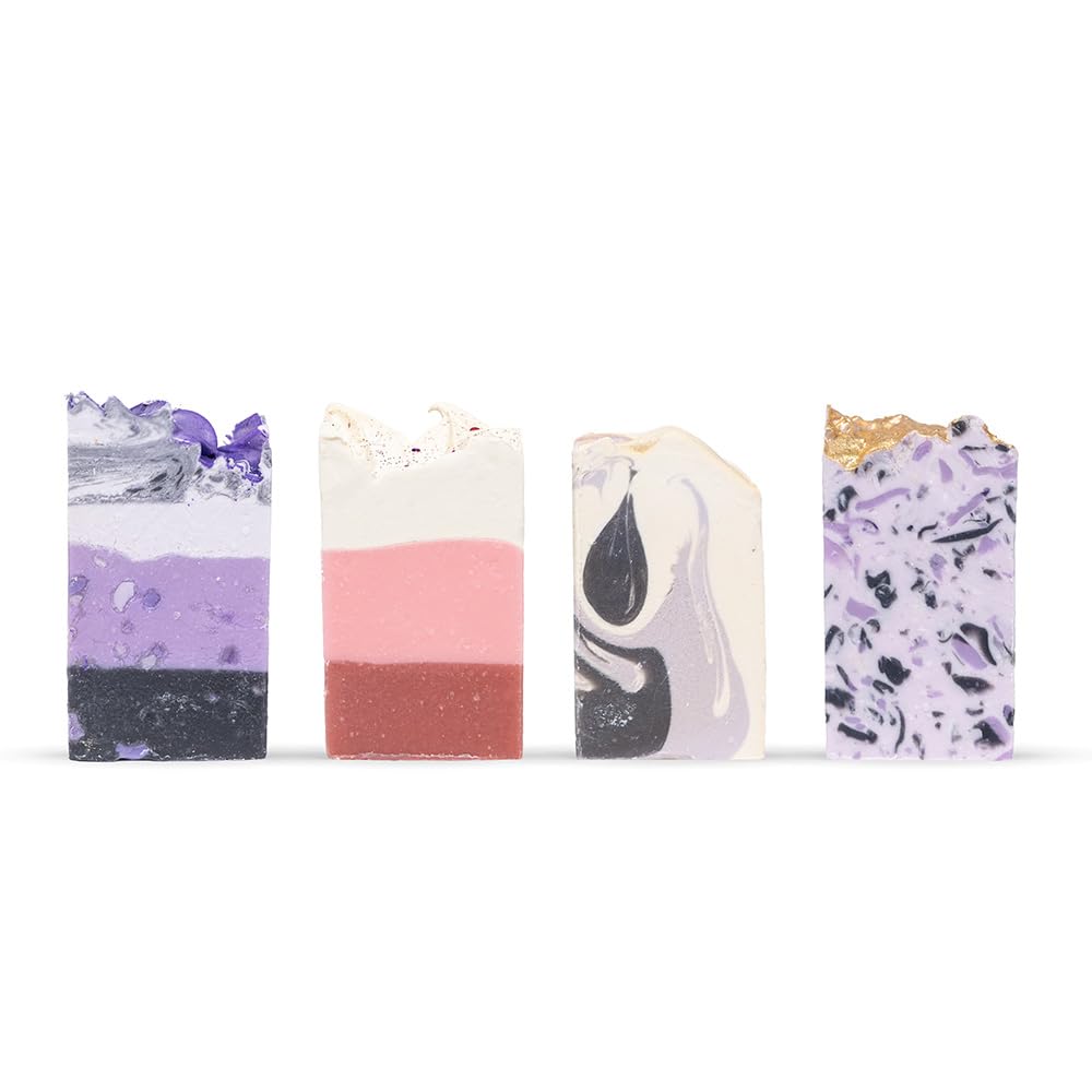 FinchBerry 8 Bar Soap Set - Natural Shea & Coconut Oil, Rich Scents & Lush Lather, Ideal Gift Box for Everyday Comfort and Self-Care - 8 Vegan Handmade Bars, (1.5 - 2.5 oz) Each