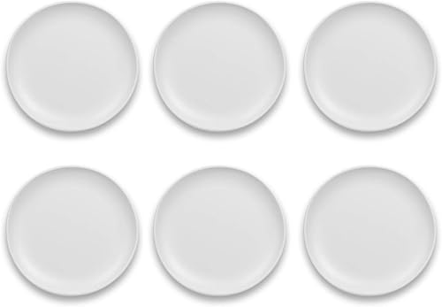 Matte Craft Coupe - Platos de ensalada, 8.5 x 0.8 pulgadas, melamina pura, interior/exterior, juego de 6