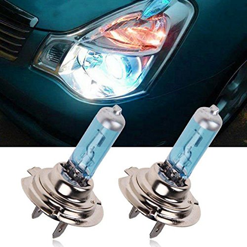 Gotian 2Pcs H7 6000K Xenon Gas Halogen Headlight White Light Lamp Bulbs 100W