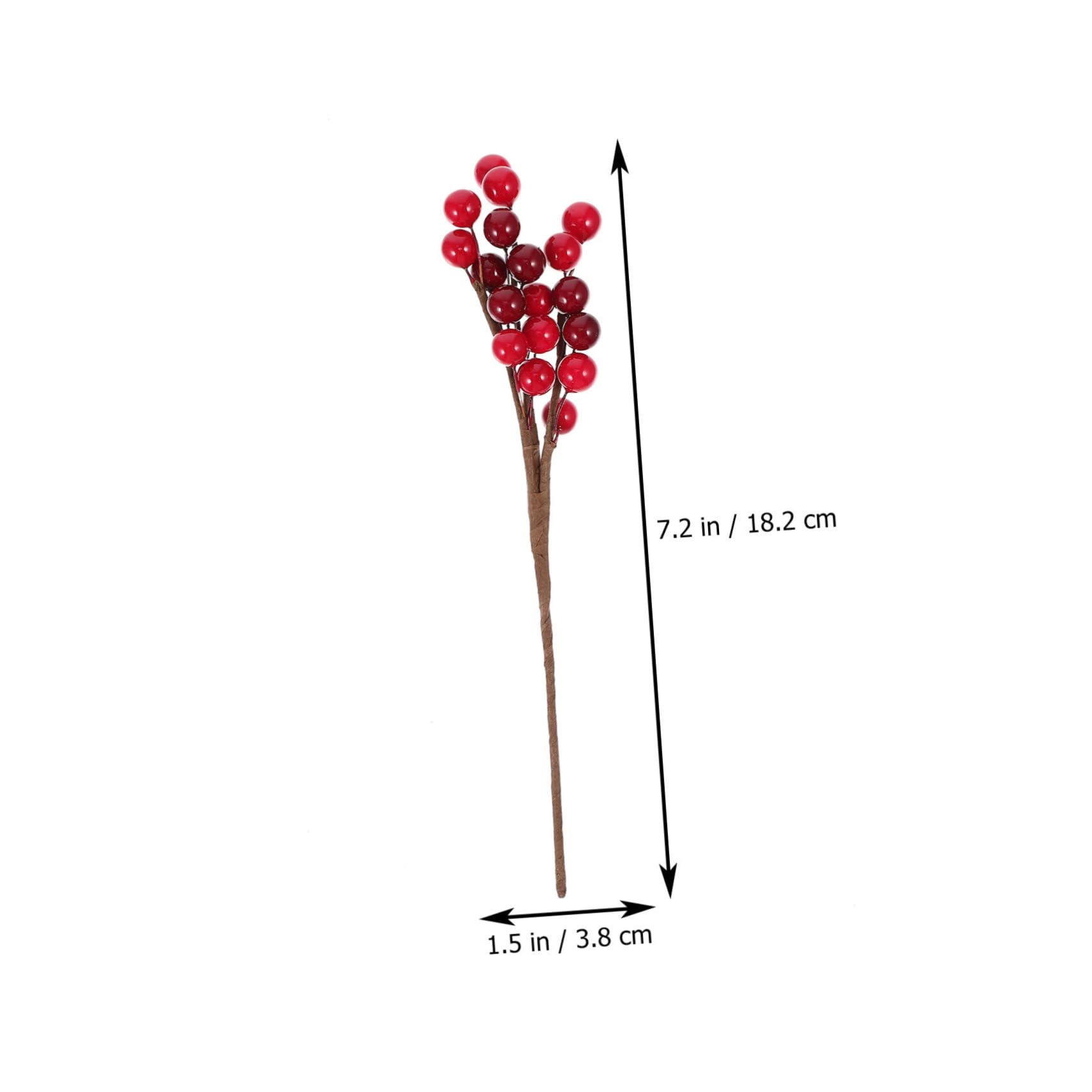 Ciieeo 40 Piezas Tallo de Rojas Artificiales Baya de Acebo de Navidad Rama de Baya Decorativa Manualidades navideñas Christmas Tree decoración Ramas de Rojas Artificiales PVC