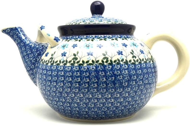 Polish Pottery Teapot - 1 3/4 qt. - Georgia Blue
