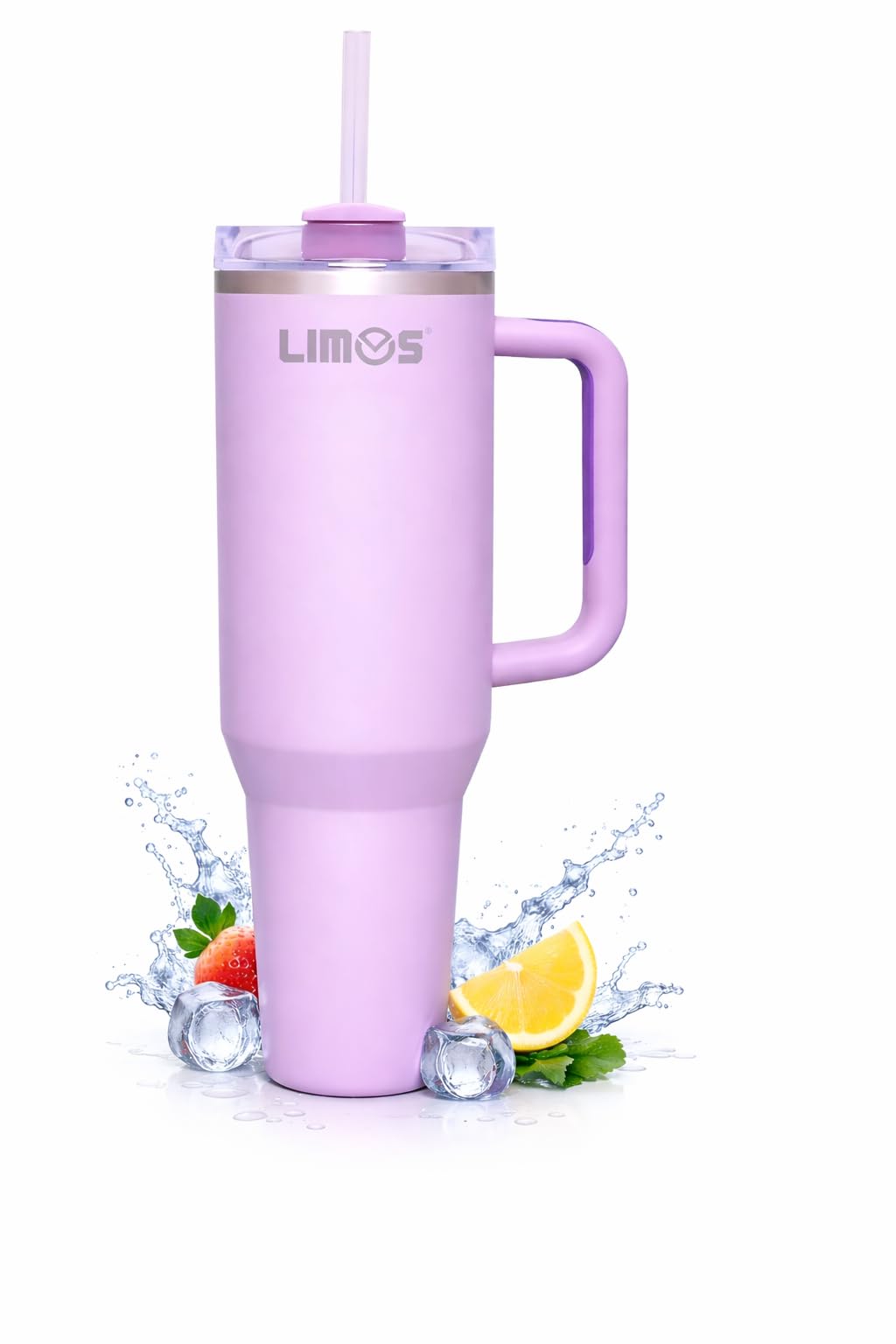 Quencher H2.0 FlowState Stainless Steel Vacuum Insulated Tumbler with Lid and Straw for Water, Iced, Tea or Coffee, Smoothie 40oz, Orchid