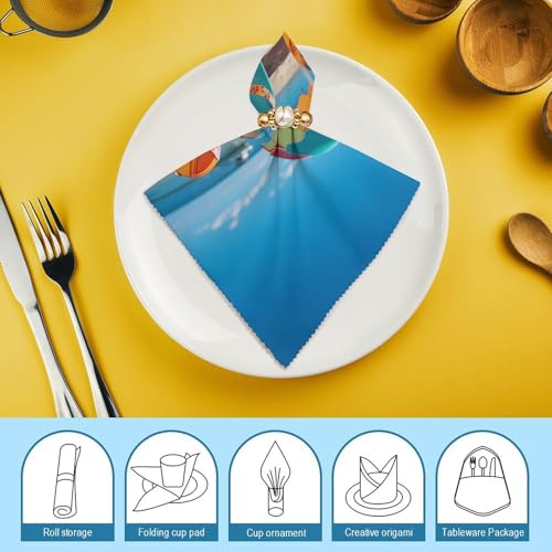 Servilletas de tela cuadradas con estampado floral, set de 2 miniatura 7