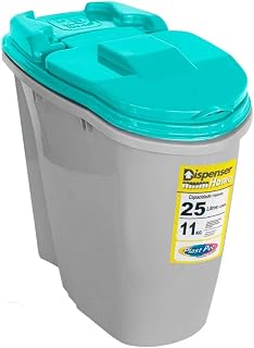 Porta Ração Compartimento Armazenador de ração Dispenser Home Plast Pet 25L com concha dosadora - Azul