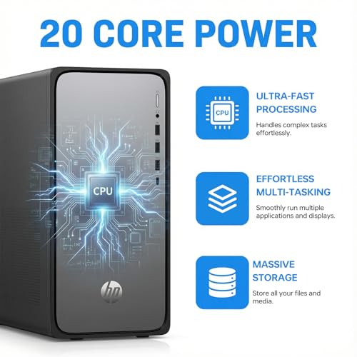 Image of HP OmniDesk MO2 Envy Next Brand Tower Desktop, i7-14700 (> Ultra 7 155H), Copilot AI PC, 64GB DDR5 RAM, 8TB SSD, W11H, Wi-Fi 6, Wired KB & M, 2-Monitor Support, Bundle with ADATA 64GB USB Flash Drive
