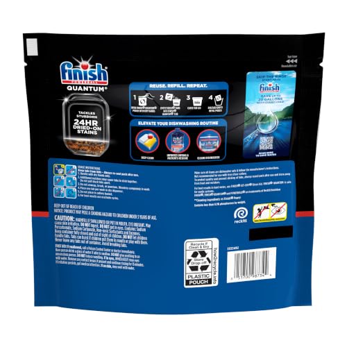 Image of Finish Quantum Dishwasher Pods, Dishwasher Detergent Dish Soap, Lemon Scent, 84 Count