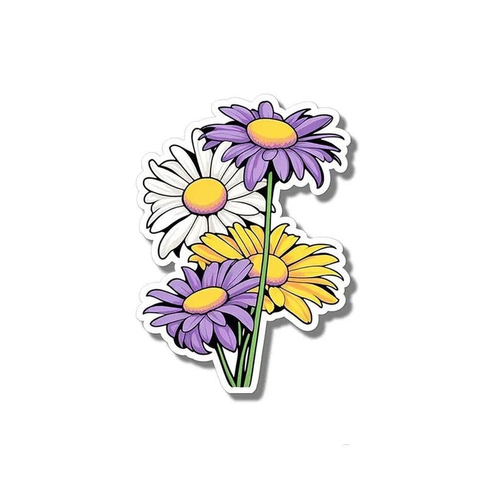 Daisy Flower Vinyl Sticker Waterproof Decorative Decal for Car Bumper Laptop Skateboard