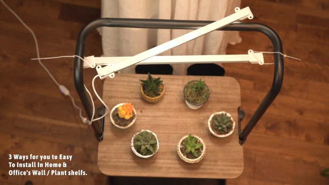 Image of LED Plant Grow Light Strip Full Spectrum for Indoor Plant with Timer | LED Plant lights for Under Shelf Cabinet, 4 Dimmable Levels, Sunlike Grow Lamp for Hydroponics Succulent Growing