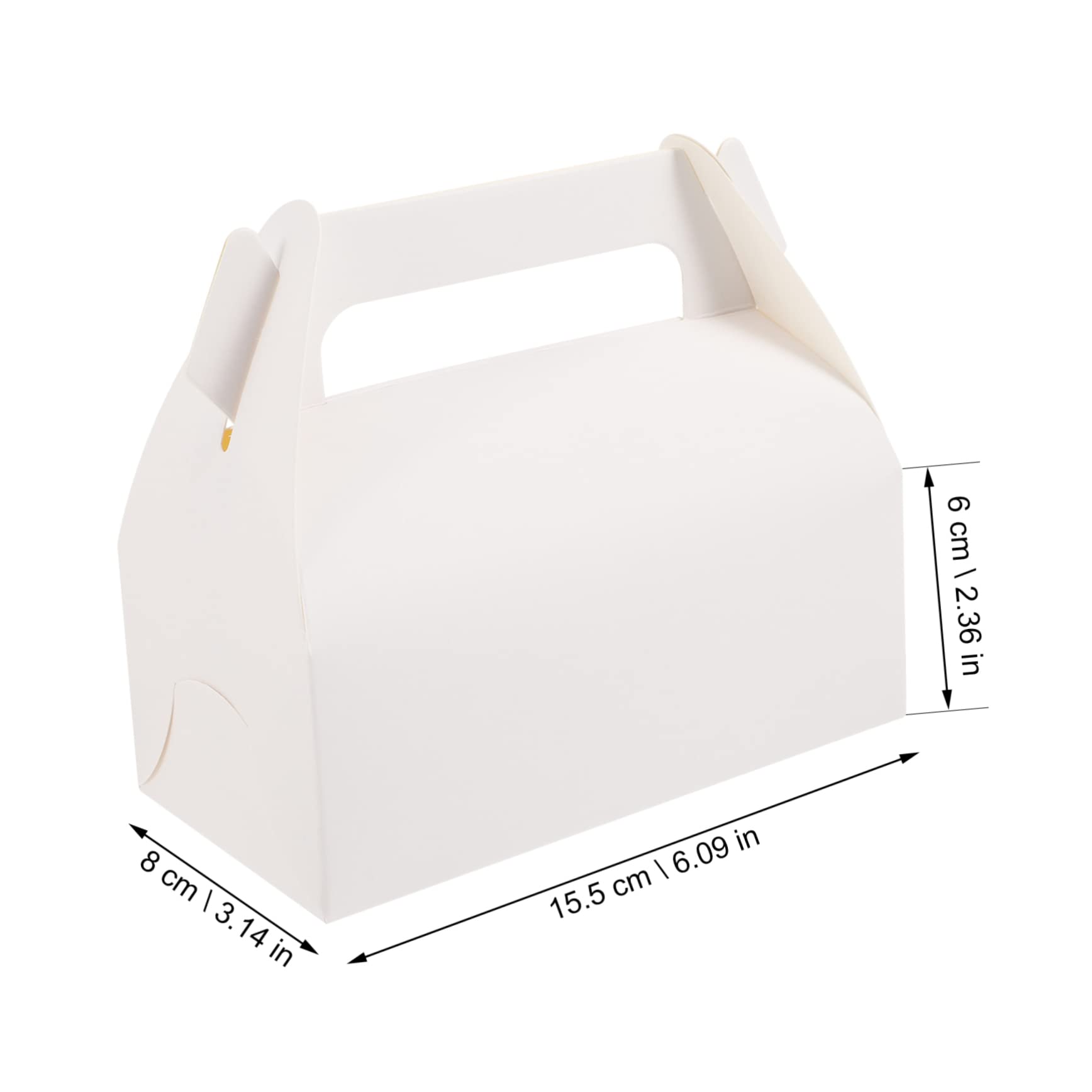 HEMOTON Caja para Cupcakes de Papel Blanco 50 Piezas, Formato Plegable