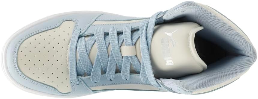 Puma Women's Rebound Layup Mid Shoes, White-Haute Tropic-Silver AH25, 11 - Image 4