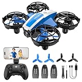 Holy Stone ドローン カメラ付き 100g未満 子供向け 屋外 免許不要 1080Pカメラ FPV 小型ドローン おもちゃ 初心者向け バッテリー3個 カメラ角度調整 オプティカルフロー機能 スピード切替 サークル飛行 360°フリップ 男の子 クリスマス 誕生日 プレゼント ギフト HS210アップグレード版