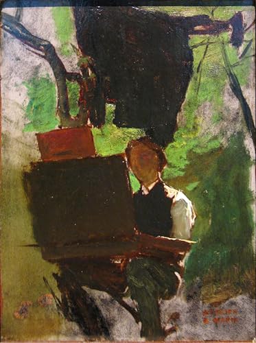 Peinture graffiti Jacob Henricus Maris pour raviver un mur blanc triste 60x90cm