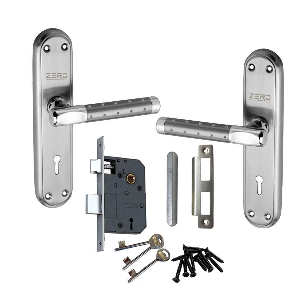 Atom Heavy Duty Mortise Door Lock for Bedroom, Living Room, Main Door, Silver Satin Finish | 3 Keys | 6 Lever Double Stage Lockset for House Hotel Office(EXCELDOTTEDKY) (B01LY97A7W) Amazon Price History, Amazon Price Tracker
