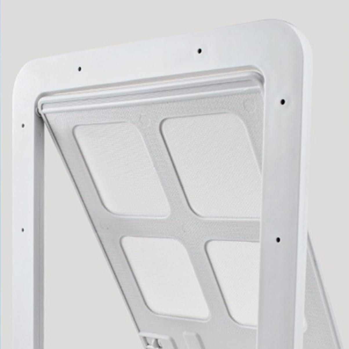 Porte pour Animaux à Rabat pour Chien et Chat, Maille Écran Blanche | PC Nylon, Circulation D’air et Perméabilité, Format pour Animaux, Design Moustiquaire