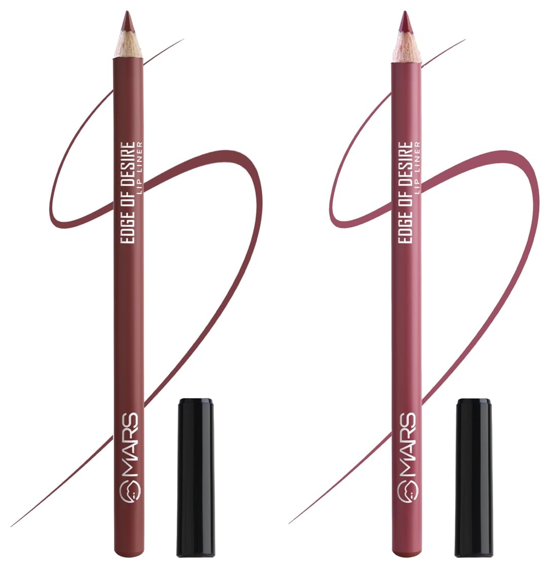 MARS Matte Lip Liner One Swipe Smooth Long Lasting Lip Pencil (1.4gm) (09-STEAMY PINK) Matte Lip Liner One Swipe Smooth Long Lasting Lip Pencil (1.4gm) (04-SCANDALOUS BROWN)-image-14