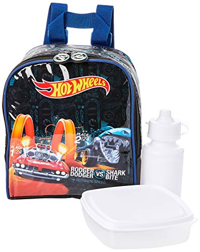 Lancheira Termica Hot Wheels Mao/Costas Vermelho, Luxcel, LA34475HW, Vermelha