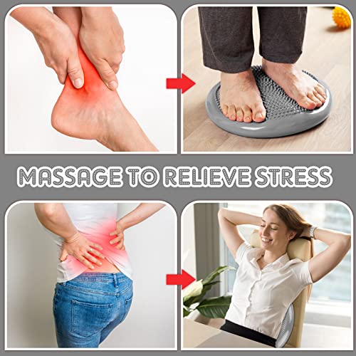 Image of Jerify 4 Pcs Wiggle Seat Flexible Inflated Wobble Cushion Stability Balance Pad Balance Disc Sensory Seat for Men Women Fitness Physical Exercise Improving Posture Home Office
