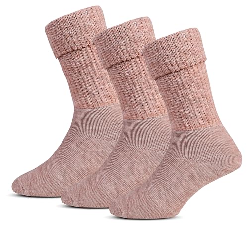 Image of RC. ROYAL CLASS Women Calf Length Towel Terry Thick Woolen Winter Wear Socks, Cushioned Warm Thermal Socks For Women (Pack of 3 Pairs)