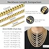 PROSTEEL Stainless Steel Necklace Women Men 3mm 22 inch Fashion Cuban Curb Link Chain Necklace Golden Cool Chains #2