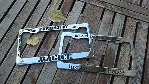 Custom License Plate Frame Laser Engraved Stainless Steel (Brushed Finish) #TOP1