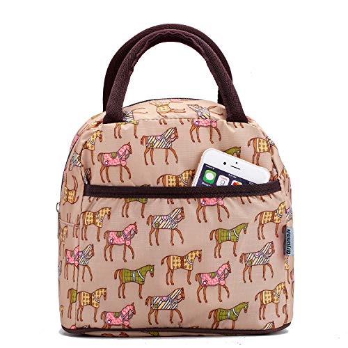 Small Insulated Lunch Bags For Women Cooler Lunch Boxes For Adult Cute Resable Lunch Tote Bag For Picnic Office Outdoor - Horse #TOP1
