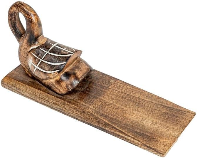 SimbaKart - Tope de puerta de cisne hecho a mano decorativo vintage con acabado natural para puerta de cisne, soporte de puerta pesado resistente al