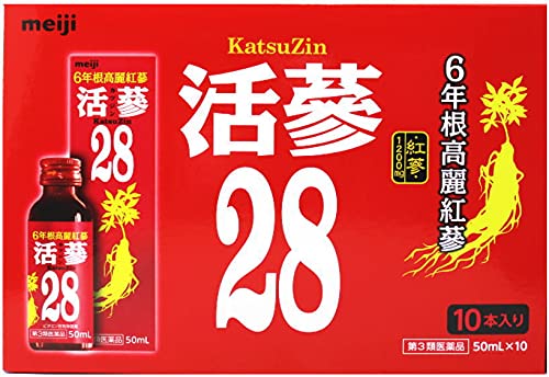 Amazon | 【第3類医薬品】活蔘28 50ml×10本 | 明治 | 強壮剤