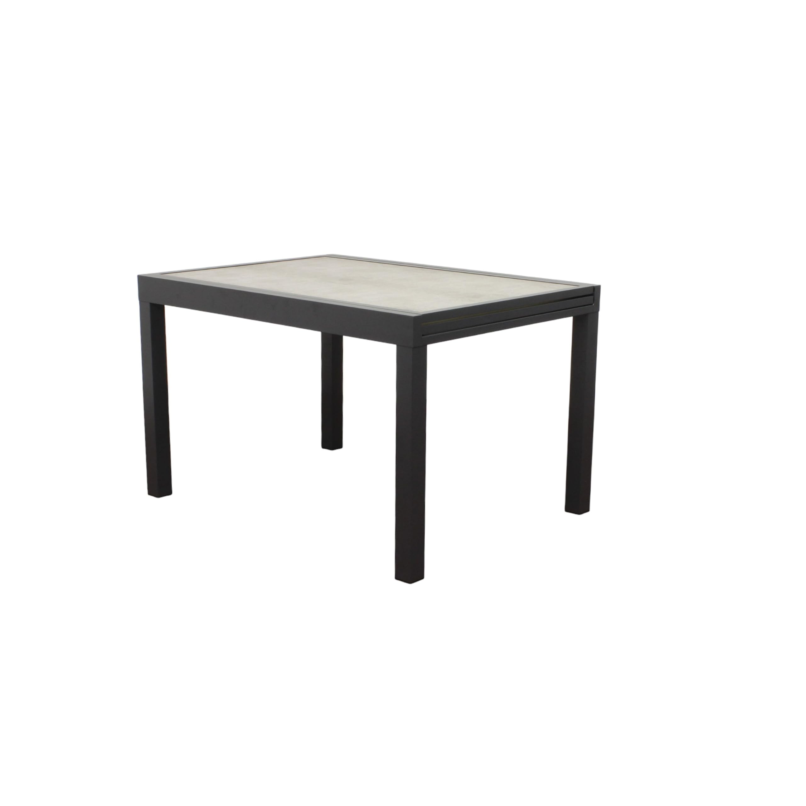 milani home - tavolo da giardino allungabile, alluminio, 10 posti, antracite, piano 120 x 240 cm