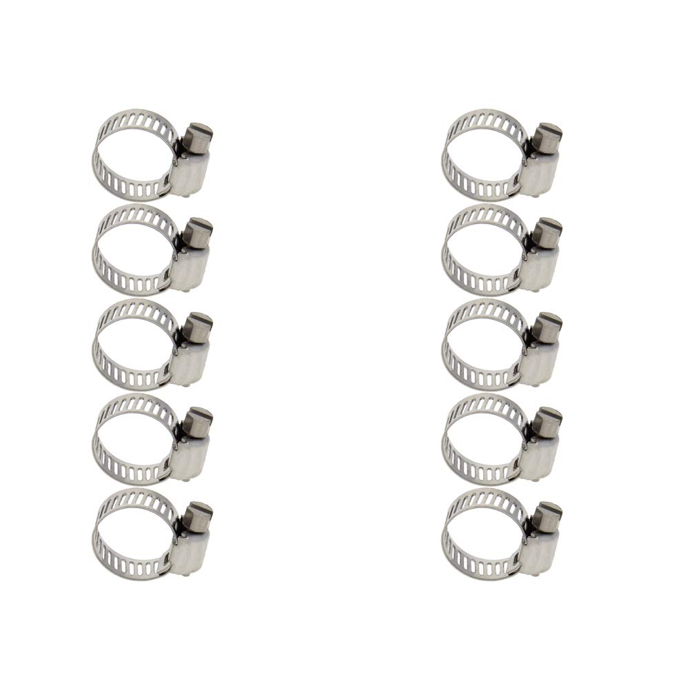 XRPAOWA Hose Clamps, 304 Stainless Steel, 10 Pcs/Pack, SAE 48 Worm Gear Hose Pipe Clamps, 2 8/16 Inch 3 1/2 Inch (65 89mm) (SAE 48 - View #2