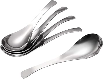 Soup Spoons,Stainless Steel Short Handle Spoons, Classic And Durable Soup Spoon, Set of 5.