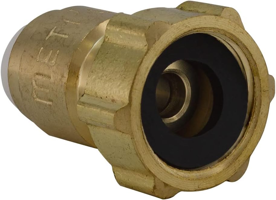 Quick Connect Female Brass Reducing Adapter - 1/4” Quick Connect x 3/8” Female Threaded Compression. Converts 3/8" COMP Fittings to a QC. Perfect for Water Filtration, RO System, Ice Maker (5 Pack)