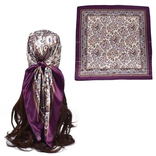 35 Inches Silk Head Scarf-Satin Hair Scarves Silk Bandana Scarf Headscarf for Women's Fashion Scarves