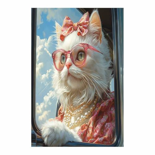 Poster sur toile animal blanc design moderne 70x100cm TERUEA tableau mural rose