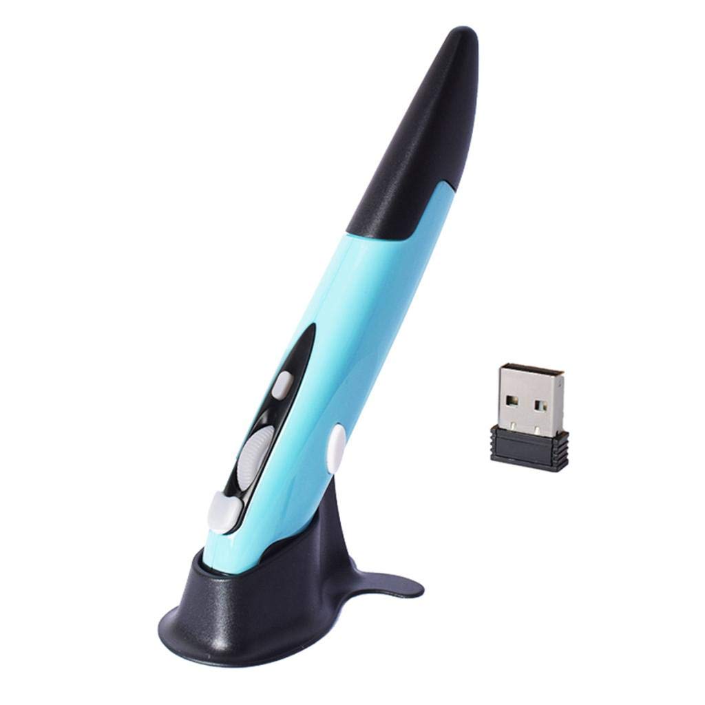 CALANDIS 2.4Ghz Optical Wireless Pen Mouse USB Receiver Laptop Drawing Writing Blue-image-29