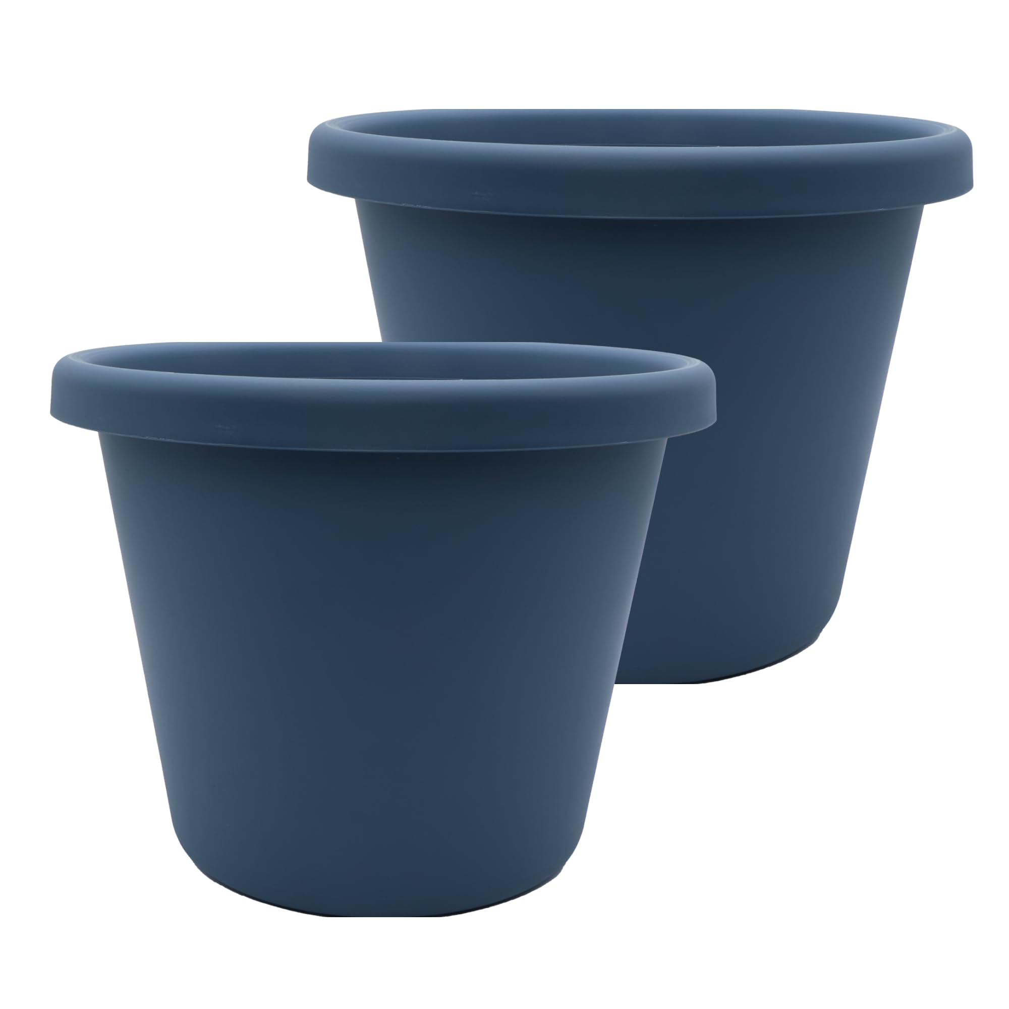Pot de fleurs en plastique 61cm grand volume bleu ardoise extérieur